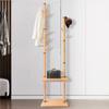 VVABRA Coat Stand Coat Rack Wooden Coat Rack Space Saving Clothing Rack Freestanding Coat Stand with Shelves and Hooks Coat Holder view 3