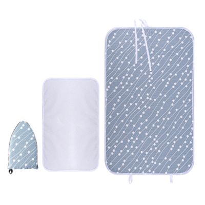 Folding Ironing Board Ironing Boards Medium Small Wide Table Top for Steam Irons Wall Mounted Over Door Tabletop Heat Insulation Ironing Mat Gloves Household Portable Sponge (Blue,48x72cm)