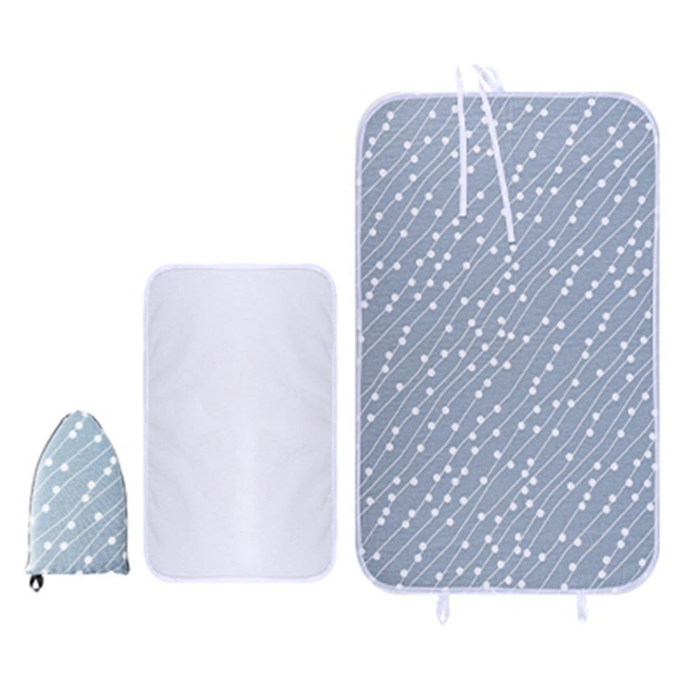 Folding Ironing Board Ironing Boards Medium Small Wide Table Top for Steam Irons Wall Mounted Over Door Tabletop Heat Insulation Ironing Mat Gloves Household Portable Sponge (Blue,48x72cm)