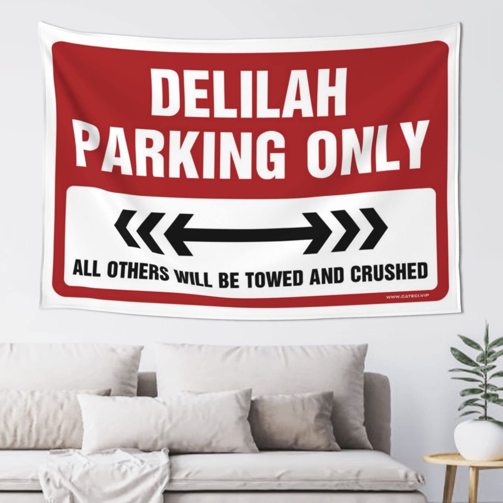 gaeruite Stuff For Your Room Delilah Parking Only Tapestry Bar Accessories For Man Cave Tapestries (Size : 75X100CM)
