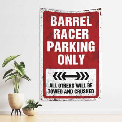 gaeruite Bedroom Door Decorations Barrel Racer Parking Only Tapestry Cool Things For Your Room Dorm Decor (Size : 75X100CM)