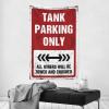 gaeruite Funny Sogns Tank Parking Only Tapestry Wall Tapestry For Bedroom Wall Tapestry (Size : 75X100CM) view 2