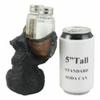 1 Set Of Black Bear Salt And Pepper Shakers Set 5"H Papa Bear Carrying A Canoe Statue view 4