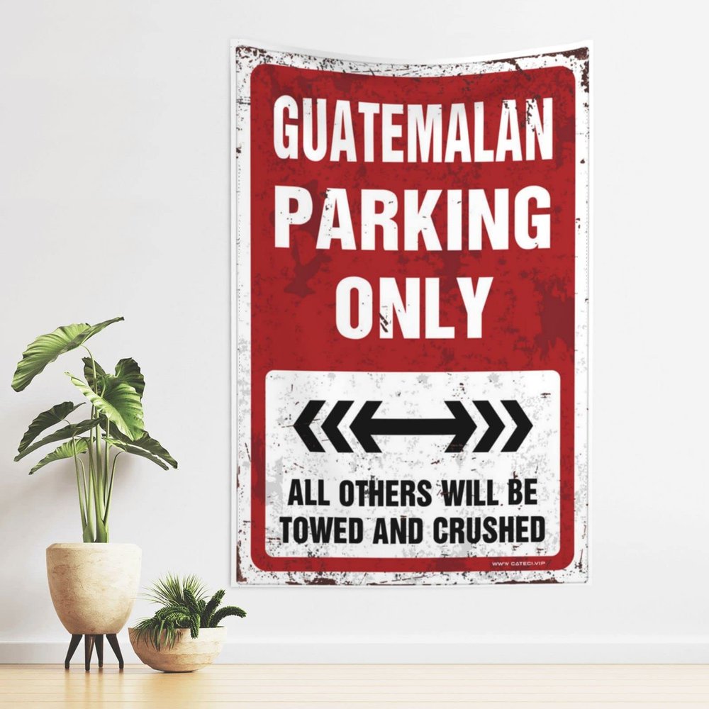 gaeruite Room Accessories For Teen Boys Guatemalan Parking Only Tapestry Aesthetic Tapestry Man Cave Rules (Size : 75X100CM)
