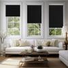 BERISSA Blackout Roller Shades for Windows Cordless Roller Blinds UV Protection Energy Saving Room Darkening Shades for Windows,French Door,Bedroom,Home,Office,Easy to Install.Black,41" W x 56" H. view 2