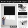 BERISSA Blackout Roller Shades for Windows Cordless Roller Blinds UV Protection Energy Saving Room Darkening Shades for Windows,French Door,Bedroom,Home,Office,Easy to Install.Black,41" W x 56" H. view 4