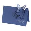 Surakey Table Cards 50PCS Place Card Name Cards Butterfly Paper Card Hollow Out Dinner Wedding Decoration Holiday Celebration Desk Setting Invitation, 4.72 x3.54x0.59inch (Dark Blue) view 1