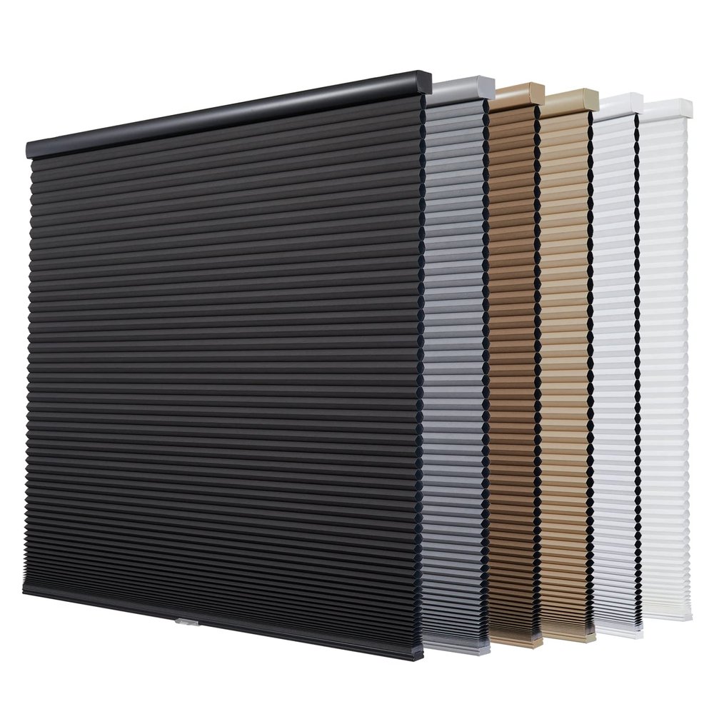 Persilux Custom Blackout Blinds for Windows Cellular Cordless Shades, Accordion Honeycomb Window Blinds, Window Shades for Home, Bottom Up Thermal Insulated Cellular Blinds (32.5" W x 48" H, Beige)
