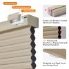 Persilux Custom Blackout Blinds for Windows Cellular Cordless Shades, Accordion Honeycomb Window Blinds, Window Shades for Home, Bottom Up Thermal Insulated Cellular Blinds (32.5" W x 48" H, Beige) view 2