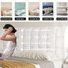 ZZYK Velvet Headboard Pillow Bed Headboard Upholstered Oversized 10Cm Thickness Bedside Lumbar Support Cushion Headboard Backrest with Removable Cover,White,No Headboard 78.7" view 2