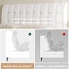 ZZYK Velvet Headboard Pillow Bed Headboard Upholstered Oversized 10Cm Thickness Bedside Lumbar Support Cushion Headboard Backrest with Removable Cover,White,No Headboard 78.7" view 4