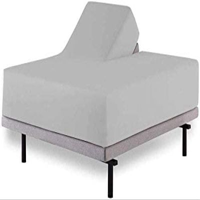 Top Split Cal King Fitted Sheet for Adjustable beds, 100% Cotton 600 TC, 30" Deep Pocket- 1 PC Half Split Fitted Sheet Only Split Down 34 inches from The Top, Light Grey Solid - Split Cal King Size