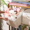 meekoo 8 Pack Collapsible Storage Bins Fabric Storage Bins Polyester Fabric Baskets with Handles Linen Closet Organizer for Shelf Home Closet Towels Toys(15 x 11 x 9.5 in,Beige) view 2