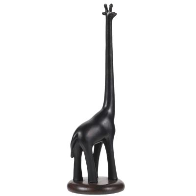 UPKOCH Giraffe Paper Towel Holder Stand Decorative and Functional Tissue Roll Organizer for Kitchen and Bathroom Space-Saving Design Cute Animal Shape Home Decor