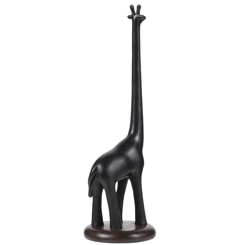 UPKOCH Giraffe Paper Towel Holder Stand Decorative and Functional Tissue Roll Organizer for Kitchen and Bathroom Space-Saving Design Cute Animal Shape Home Decor