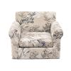 CRFATOP 2 Piece Floral Soft Chair Covers for Dogs Stretch Armchair Cover Slipcovers for 1 Seater Chair Slip Cover Washable Sofa Furniture Covers with 1 Individual Cushion Covers,(Small,34) view 1