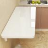Folding Wall-Mounted Drop-Leaf Table, 0.7" Thick Heavy Duty Laundry Folding Table, Stable Sturdy Wall Table For Small Spaces Laundry Room, Kitchen & Dining Room ( Color : White , Size : 47.2*16in(120* view 1