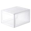 VALINK Stackable Shoe Storage Boxes, Shoe Organizer for Closet Shoe Boxes Clear Plastic Stackable Shoe Bins for Closet, Shoe Containers, Shoe Display Case White view 1