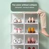 VALINK Stackable Shoe Storage Boxes, Shoe Organizer for Closet Shoe Boxes Clear Plastic Stackable Shoe Bins for Closet, Shoe Containers, Shoe Display Case White view 3