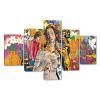 5 Panels Creative Pop Art Colorful Graffiti Framed Wall Art for Living Room Bedroom Modern Home Office Art Canvas Paintings Framed Easy to Hang-60x40 inches view 1