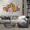 5 Panels Creative Pop Art Colorful Graffiti Framed Wall Art for Living Room Bedroom Modern Home Office Art Canvas Paintings Framed Easy to Hang-60x40 inches view 2