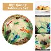 Qyeahkj 100 Pcs Bug Party Plates Napkins Supplies, Spring Summer Ladybugs Bee Reptile Birthday Party Tableware Set Insect Birthday Party Decorations Favors for Boys Girls Serve 25 view 4