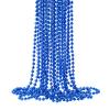 ZZYFGH 33'' 7mm Metallic Blue Bead Necklace Bulk, Mardi Gras Round Beaded Necklaces for Party Favors Costume Necklace (12 Pcs) view 1