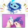 ZZYFGH 33'' 7mm Metallic Blue Bead Necklace Bulk, Mardi Gras Round Beaded Necklaces for Party Favors Costume Necklace (12 Pcs) view 4