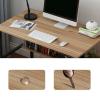 KWOKING Wooden Rectangular Writing Desk Bedroom Office Desk with Metal Legs Computer Desk Desktop Table Economical Student Home Rental Office Writing Desk Wood with Shelf 47.5" L x 16" W x 29" H view 3