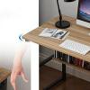KWOKING Wooden Rectangular Writing Desk Bedroom Office Desk with Metal Legs Computer Desk Desktop Table Economical Student Home Rental Office Writing Desk Wood with Shelf 47.5" L x 16" W x 29" H view 4
