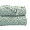 BATTILO HOME Sage Green Throw Blanket for Couch, Knit Sage Throw Blanket Versatile for Couch, Super Soft Warm Spring Blanket for Bed Sofa, 50"x60" view 1