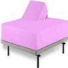 Top Split Cal King Fitted Sheet for Adjustable beds, 100% Cotton 600 TC, 30" Deep Pocket- 1 PC Half Split Fitted Sheet Only Split Down 32 inches from The Top, Pink Solid - Split Cal King Size view 1