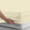 Top Split Cal King Fitted Sheet for Adjustable beds, 100% Cotton 600 TC, 30" Deep Pocket- 1 PC Half Split Fitted Sheet Only Split Down 32 inches from The Top, Ivory Solid - Split Cal King Size view 2