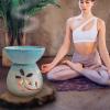 Essential Oil Burner, Ceramic Aromatherapy Diffuser with Tealight Candle Holder, Home Decor & Therapy Oil Diffuser for Living Room, Bedroom, Kitchen view 3