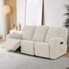 1/2/3 Seater Stretch Recliner Sofa Cover Jacquard Recliner Sofa Cover Thicken Spandex Sofa Cover with Elastic Bottom Furniture Protector Jacquard Highly Elastic Washable Anti-Slip Four Seasons ( Color view 1