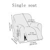 1/2/3 Seater Stretch Recliner Sofa Cover Jacquard Recliner Sofa Cover Thicken Spandex Sofa Cover with Elastic Bottom Furniture Protector Jacquard Highly Elastic Washable Anti-Slip Four Seasons ( Color view 2