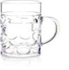 16oz Clear Plastic Beer Mug with Handle PACK OF 50, Reusable, Dishwasher Safe, Plastic for Indoor/Outdoor Use view 3