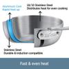 All-Clad D3 Stainless Cookware, 12-inch Fry Pan with Lid, Tri-ply Stainless Steel, Professional Grade, Silver, Model: 41126 & 00942 Stainless steel/Aluminium Cookware Cleaner and Polish, 12-Ounce view 3