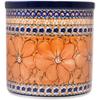 Polmedia Polish Pottery Utensil Jar UNIKAT - Marigold Dreams Pattern Handmade in Boleslawiec Poland by Ceramika Artystyczna + Certificate of Authenticity view 3