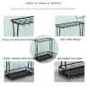 Fodalob Umbrella Racks, Black Metal Rectangular Umbrella Stand Holder with Drip Tray, Hooks for Entryway, Office, for Canes Walking Sticks Folding and Hiking Poles (Size : 18 Holes 10 Hooks) view 4