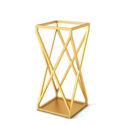 Fodalob Umbrella Rack Stand for Canes Walking Sticks Umbrellas, Metal Mesh, Gold, for Entryway, Commercial Freestanding Umbrella Holder, 25x25x58cm