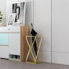 Fodalob Umbrella Rack Stand for Canes Walking Sticks Umbrellas, Metal Mesh, Gold, for Entryway, Commercial Freestanding Umbrella Holder, 25x25x58cm view 2