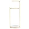 Fodalob Gold Umbrella Stand with Water Tray - Nordic Wrought Iron Umbrella Bucket for Home, Office, Entryway view 1