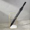 Fodalob Gold Umbrella Stand with Water Tray - Nordic Wrought Iron Umbrella Bucket for Home, Office, Entryway view 3