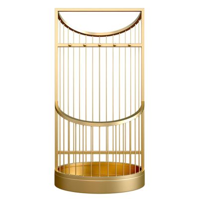 Fodalob Umbrella Rack for Home Porch Entryway, Middle Compartment for Storing Long and Short Umbrellas, Commercial Freestanding Umbrella Holder (Color : Gold, Size : 25x55cm)