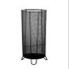 Fodalob Umbrella Rack Stand for Canes Walking Sticks Umbrellas, Umbrella Holder Bucket, Cylinder with Water Tray, Grid Design, 20x23x60cm, Black view 1