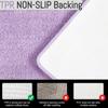 YHF Bathroom Runner Rugs 17" X 59", Extra Thick & Soft Microfiber Shaggy, Machine Washable Bath Mats, Absorbent Bath Rugs, Non-slip Rubber Backing Bath Mat for Bathroom Floor, Tub and Shower, Lavender view 3
