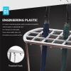 Fodalob Silver Umbrella Stand with Universal Wheel, Engineering Plastic Large Capacity Umbrella Bucket for Sticks and Folding Umbrellas, Commercial Freestanding Umbrella Holder (Size : 12 Holes) view 4