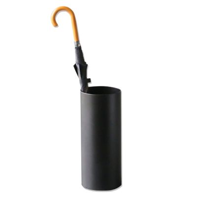Fodalob PVC Plastic Umbrella Stand for Canes Walking Sticks Umbrellas Entryway Freestanding Umbrella Holder Rack Organizer with Removable Drip Tray - Cylinder (Color : Black)