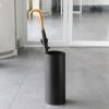 Fodalob PVC Plastic Umbrella Stand for Canes Walking Sticks Umbrellas Entryway Freestanding Umbrella Holder Rack Organizer with Removable Drip Tray - Cylinder (Color : Black) view 2
